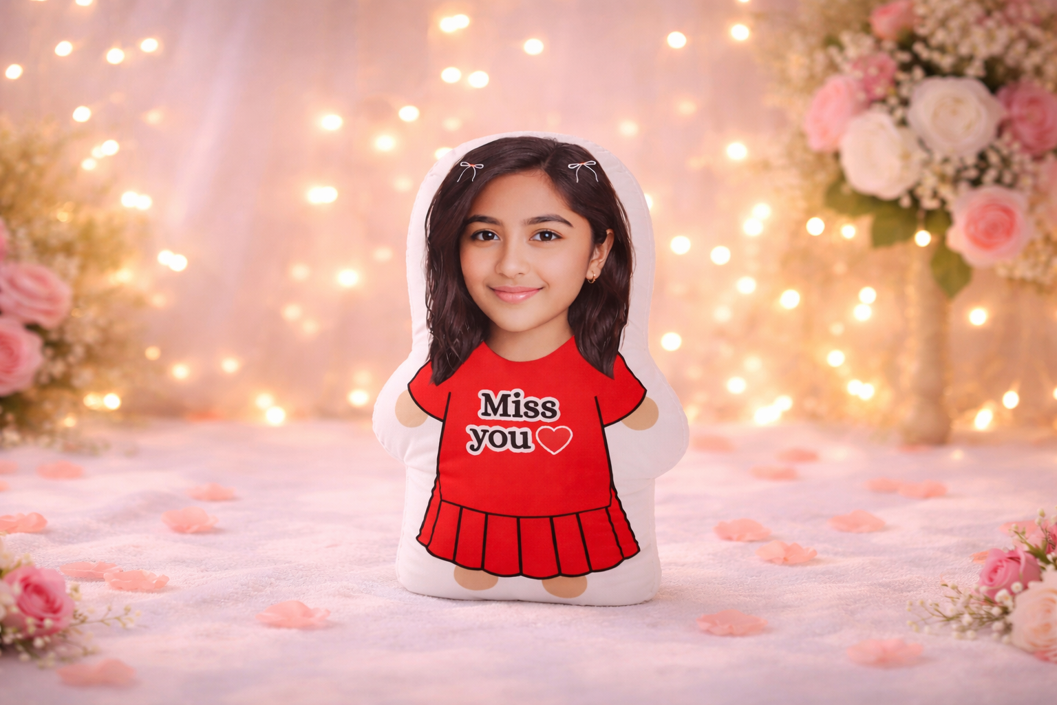 Personalised Girlfriend Photo Pillow (Red)