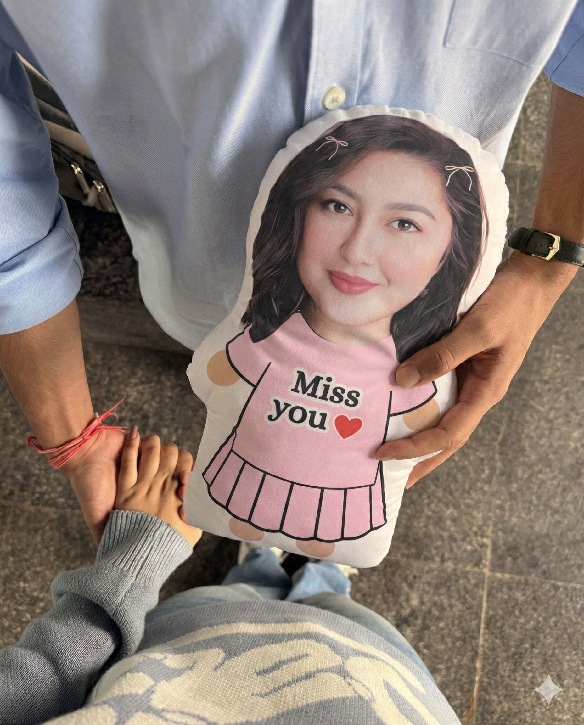 Personalised Girlfriend Photo Pillow (Pink)