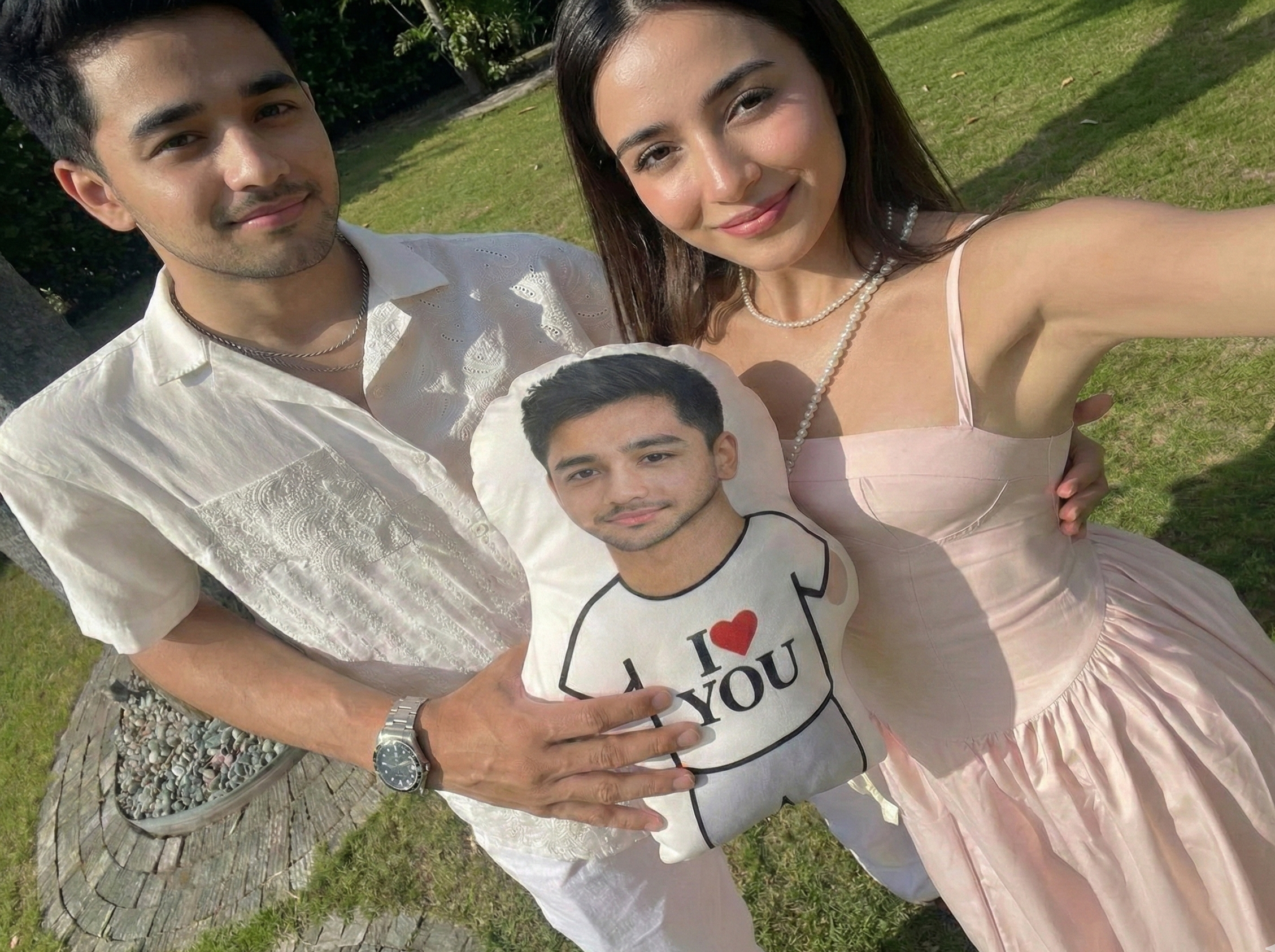 Personalised Boyfriend Photo Pillow (White)