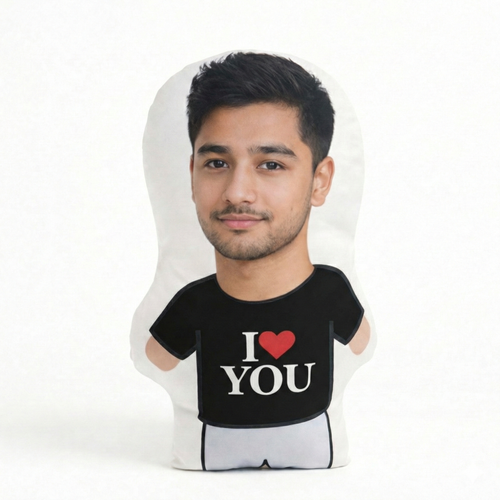 Personalised Boyfriend Photo Pillow (Black)