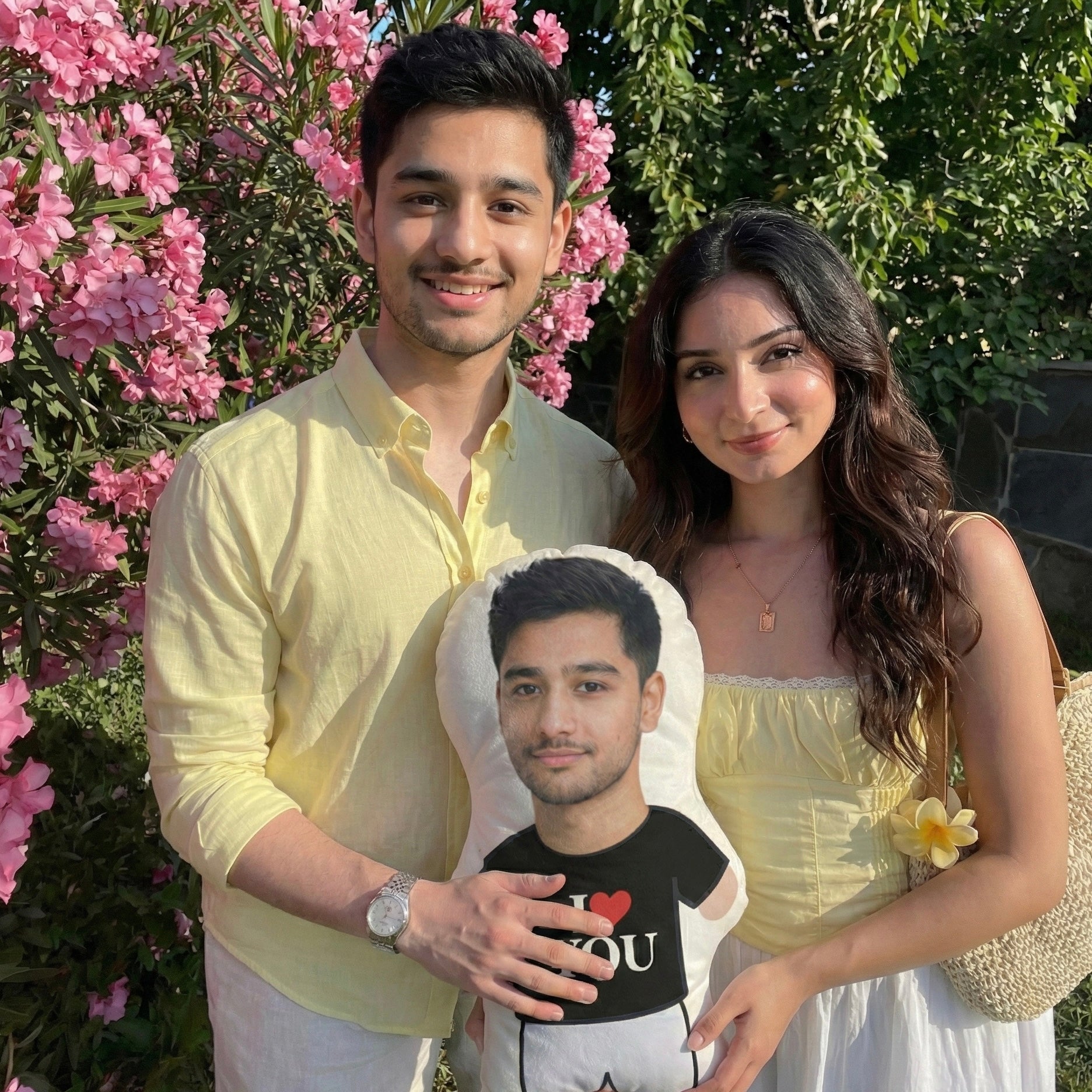 Personalised Boyfriend Photo Pillow (Black)