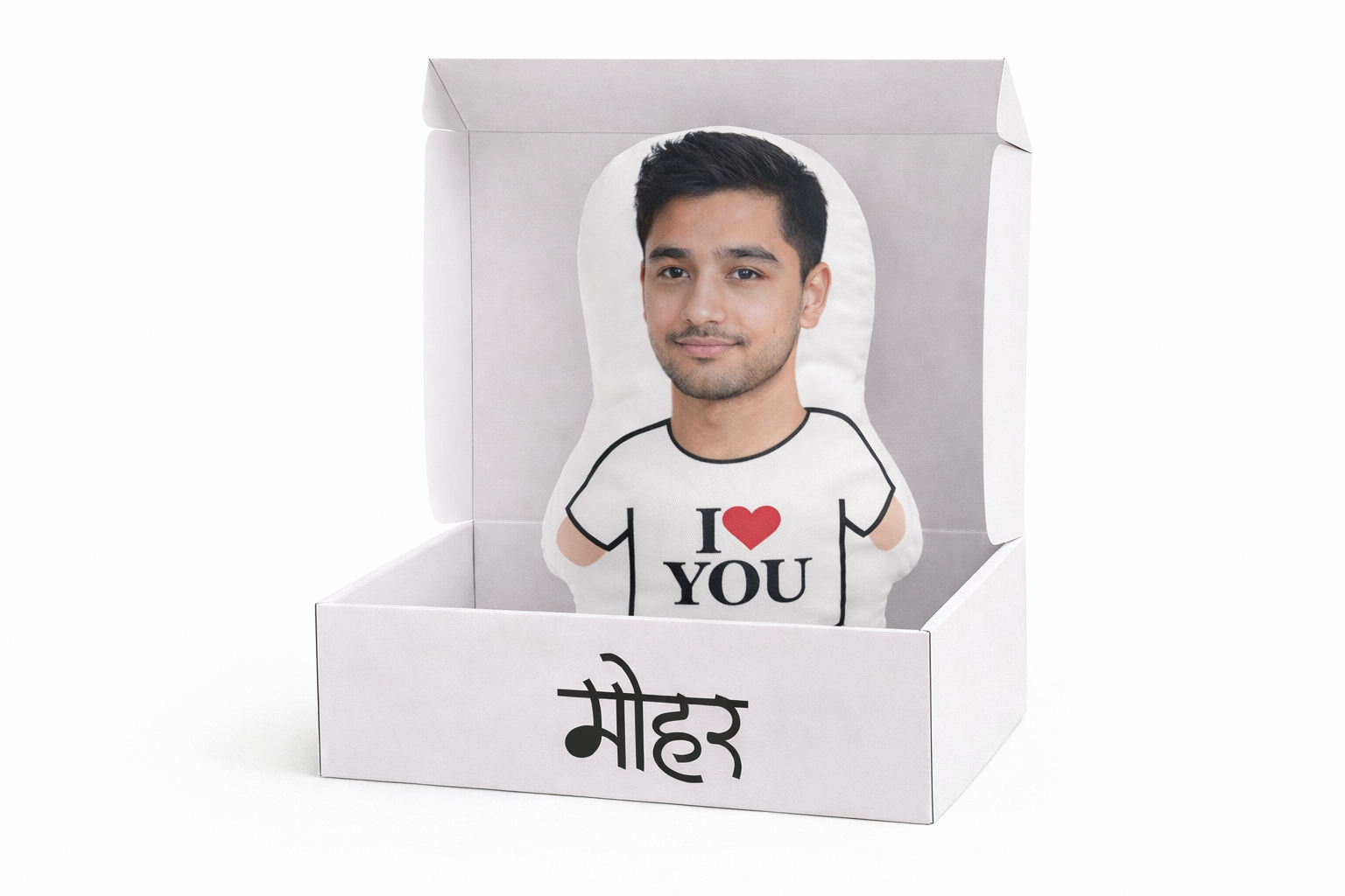 Personalised Boyfriend Photo Pillow (White)