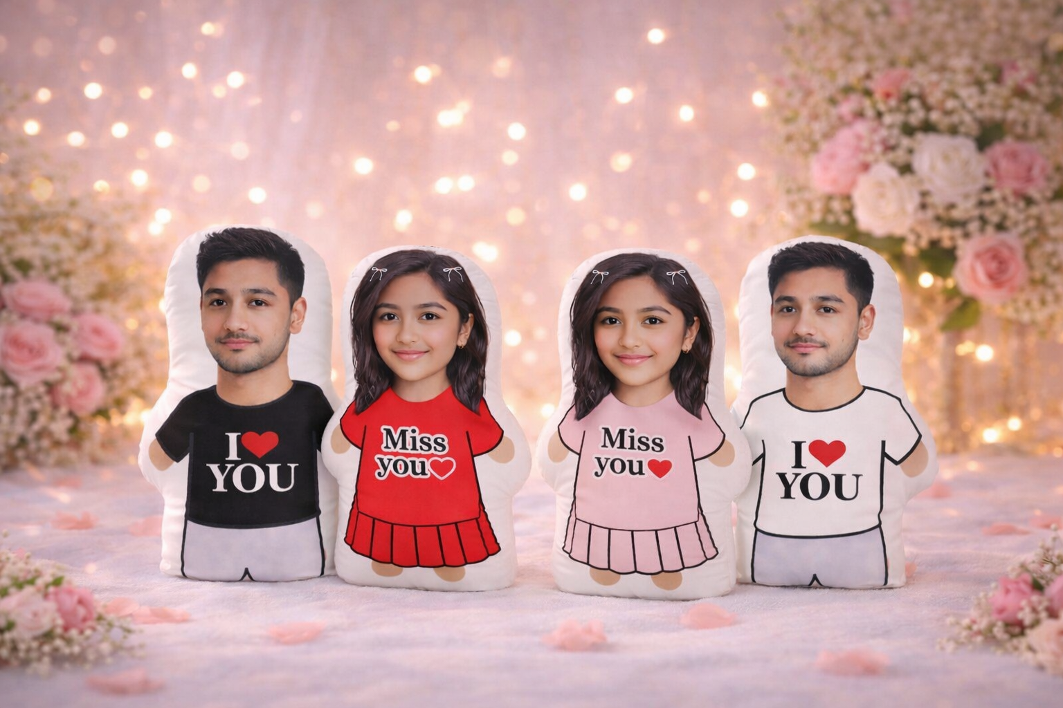 Personalised Girlfriend Photo Pillow (Pink)