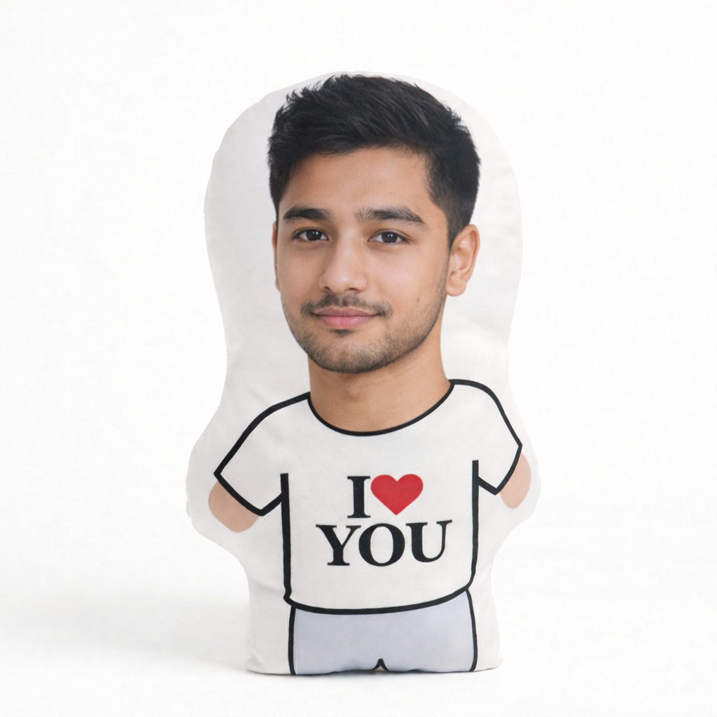 Personalised Boyfriend Photo Pillow (White)