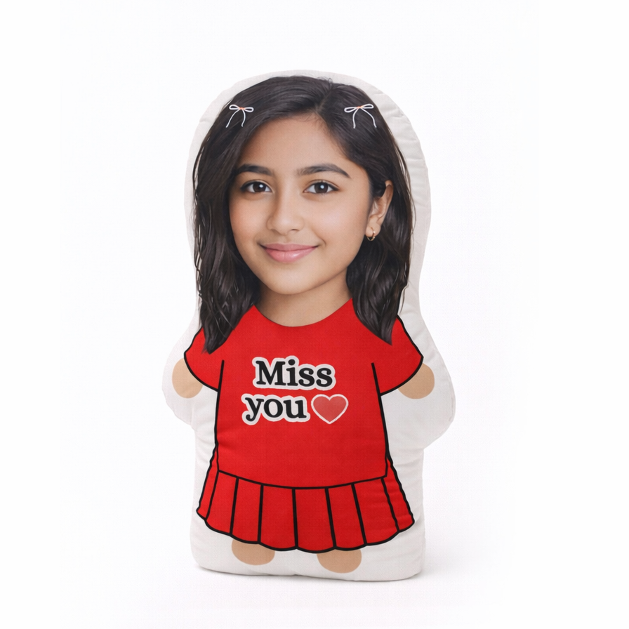 Personalised Girlfriend Photo Pillow (Red)