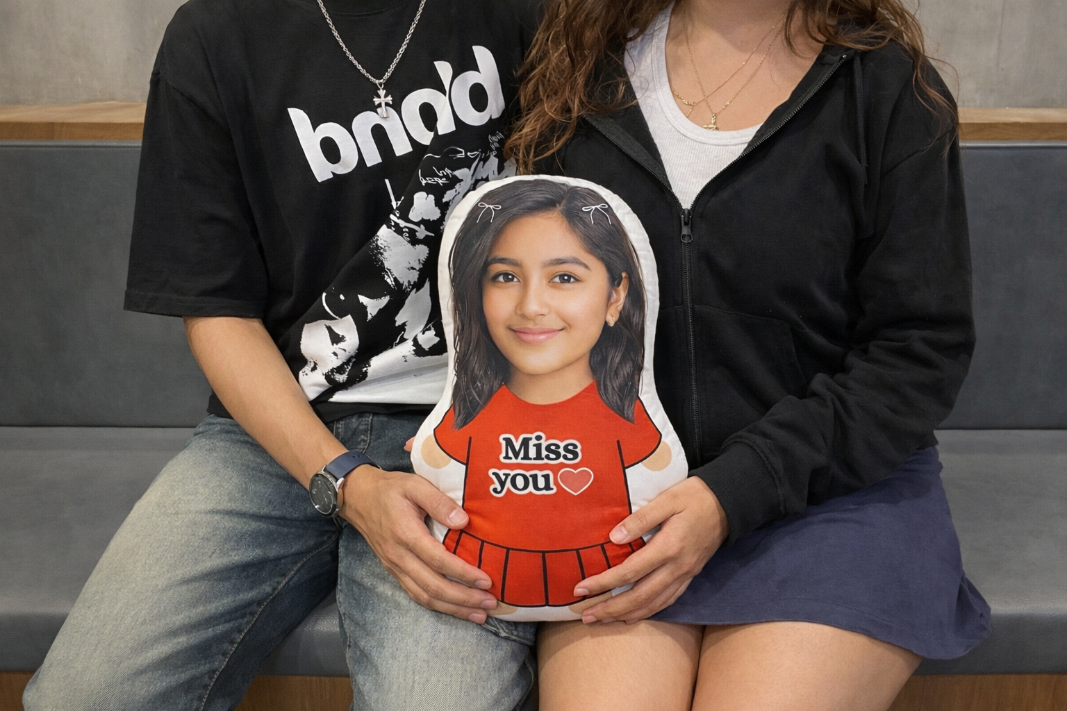 Personalised Girlfriend Photo Pillow (Red)